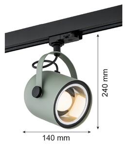 Argon 4310 - Bodové svietidlo do lištového systému NET 1xE27/15W/230V zelená