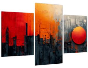 Obraz - Abstraktná maľba mesta (90x60 cm)