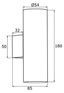 Argon 0909 - Nástenné svietidlo MITOS 2xGU10/5W/230V čierna
