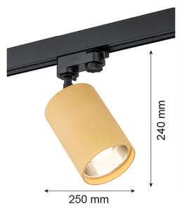 Argon 4304 - Bodové svietidlo do lištového systému BERGEN 1xE27/15W/230V zlatá