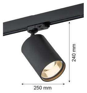 Argon 4306 - Bodové svietidlo do lištového systému BERGEN 1xE27/15W/230V čierna