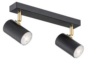Argon 0891 - Bodové svietidlo LAGOS 2xGU10/5W/230V čierna/mosadz