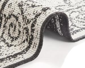 NORTHRUGS - Hanse Home koberce Kusový koberec Twin Supreme 103868 Black / Cream – na von aj na doma - 80x150 cm