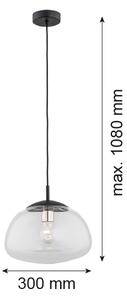 Argon 4332 - Luster na lanku TRINI 1xE27/15W/230V priemer 30 cm čierna