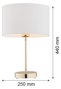 Argon 4301 - Stolná lampa KARIN 1xE27/15W/230V biela/mosadz