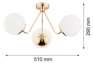 Argon 1481 - Luster prisadený TOMAR 3xE27/15W/230V mosadz