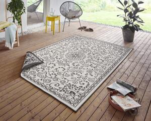 NORTHRUGS - Hanse Home koberce Kusový koberec Twin Supreme 103864 Black / Cream – na von aj na doma - 160x230 cm
