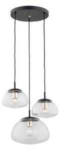 Argon 1492 - Luster na lanku TRINI 3xE27/15W/230V čierna