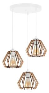 Luster na lanku BERGO 3xE27/60W/230V biela