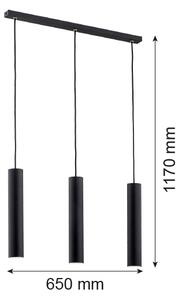 Argon 6112 - Luster na lanku GOMERA 3xGU10/5W/230V čierna