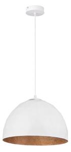 Luster na lanku DIAMENT 1xE27/60W/230V pr. 35 cm biela/medená