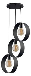 Luster na lanku HAPPY 3xE27/60W/230V čierna