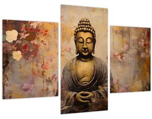 Obraz - Budha, maľba (90x60 cm)