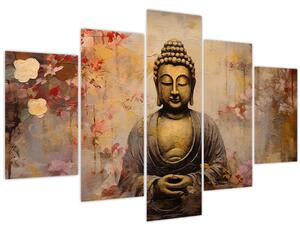 Obraz - Budha, maľba (150x105 cm)