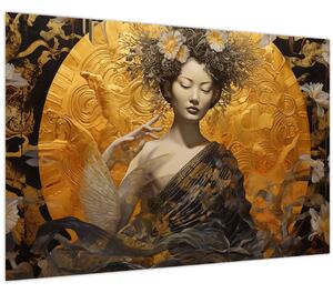 Obraz - Japonská dáma (90x60 cm)
