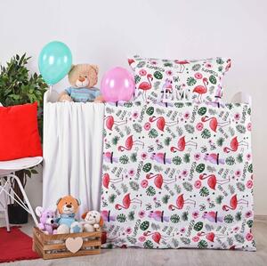 Obliečky detské bavlnené Plameniaky EMI, Detský set 90x130 + 45x65