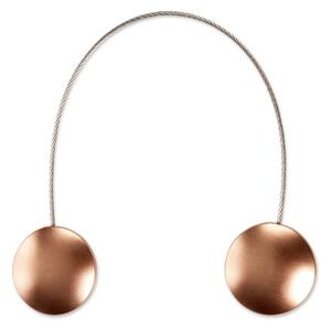 SADA 2KS DEKORAČNÁ SPONA NA ZÁVES BROWN S MAGNETOM 4 X 13 CM HNEDÁ