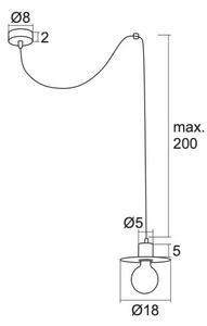 Argon 3835 - Luster na lanku CORSO 1xE27/15W/230V čierna