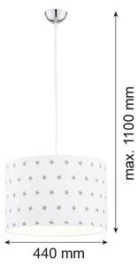 Argon 4133 - Luster na lanku MAGIC 1xE27/15W/230V biela