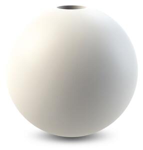 Drevený svietnik Ball White 10cm