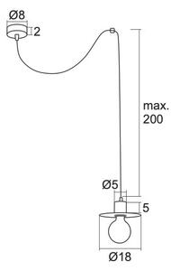 Argon 3834 - Luster na lanku CORSO 1xE27/15W/230V biela