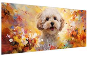 Obraz - Šťastný pes (120x50 cm)