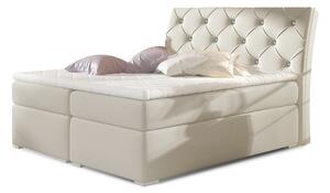 Čalúnená manželská posteľ s úložným priestorom Beneto 180 - béžová