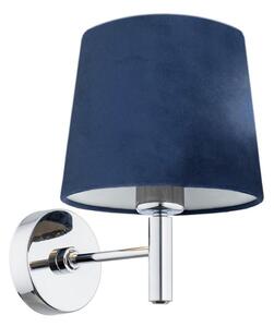 Argon 3908 - Nástenná lampa BOLZANO 1xE27/15W/230V modrá/lesklý chróm