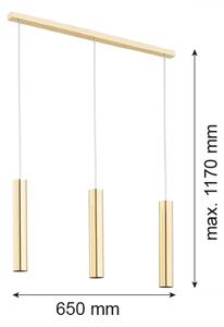 Argon 1443 - Luster na lanku GOMERA 3xGU10/5W/230V mosadz