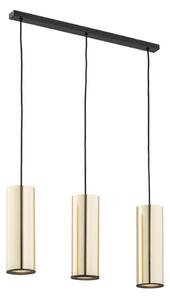 Argon 1486 - Luster na lanku LINEA 3xE27/15W/230V mosadz/čierna