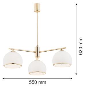 Argon 1488 - Luster na tyči MARBELLA 3xE27/15W/230V mosadz