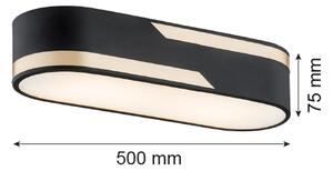 Argon 6001 - Stropné svietidlo TONI 3xE27/15W/230V čierna/zlatá