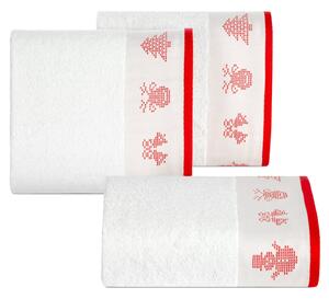VIANOČNÝ FROTÉ UTERÁK NOEL SADA 3KS 70X140 CM BIELA