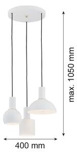 Argon 1468 - Luster na lanku SINES 3xE27/15W/230V biela