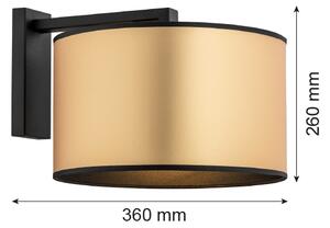 Argon 4295 - Nástenná lampa KARIN 1xE27/15W/230V mosadz/čierna