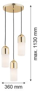Argon 1466 - Luster na lanku BURGOS 3xE27/15W/230V mosadz