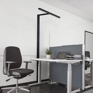 Kancelárska stojacia lampa Arcchio LED Jolinda, tvar T, čierna, 4 000 K, Čierna, Pracovňa / Kancelária, Hliník, Moderný, Stolová lampa