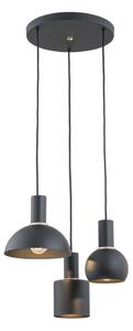 Argon 1472 - Luster na lanku SINES 3xE27/15W/230V čierna