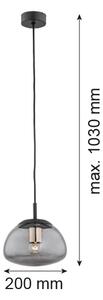 Argon 4333 - Luster na lanku TRINI 1xE27/15W/230V pr. 20 cm čierna