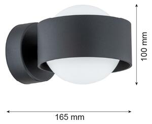 Argon 8059 - Nástenné svietidlo MASSIMO PLUS 1xG9/6W/230V čierna