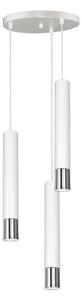 Luster na lanku NEST 3xGU10/8W/230V biela/lesklý chróm