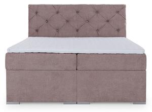 Čalúnená manželská posteľ s úložným priestorom Beneto 160 - ružová (Soro 61)