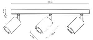 Spot-Light 3913174 - LED stropné bodové svietidlo MATTI 3xGU10/5W/230V dub