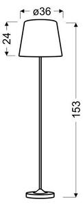 Stojacia lampa SEGIN 1xE27/60W/230V šedá/lesklý chróm