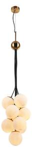 Klausen 109004 - Luster na lanku GRAPES 10xE27/7W/230V bronz/biela