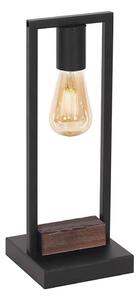 Klausen 108004 - Stolná lampa HARD 1xE27/11W/230V drevo/čierna