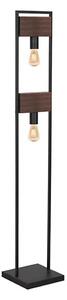 Klausen 107002 - Stojacia lampa HARD 2xE27/11W/230V drevo/čierna
