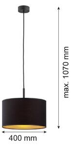 Argon 4341 - Luster na lanku KARIN 1xE27/15W/230V čierna/zlatá