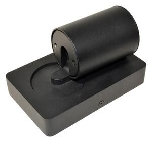 Nástenné bodové svietidlo TAFT 1xGU10/30W/230V USB čierna