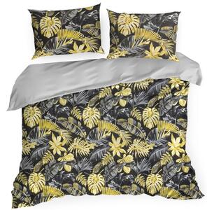 Exkluzívne posteľné obliečky s tropickým motívom žltej farby Žltá